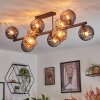 Koyoto Plafoniera, Lampada a sfera Ambrato, Grigio fumo, 10-Luci