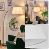 Bassagoda Lampada da terra, Lampade ad arco Nichel opaco, Nero, 1-Luce, Paralume in tessuto