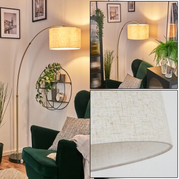 Bassagoda Lampada da terra Ottone, Nero, 1-Luce