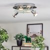 Mirando Plafoniera, Faretto da soffitto LED Cromo, Argento, Trasparente, chiaro, 4-Luci