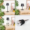 Salgadinho Lampada da tavolo per esterno, Illuminazione bagno, Lampada da tavolo LED Nero, 1-Luce
