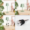 Salgadinho Lampada da tavolo per esterno, Illuminazione bagno, Lampada da tavolo LED Verde, 1-Luce