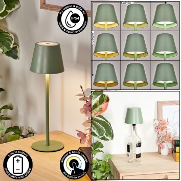 Salgadinho Lampada da tavolo per esterno, Illuminazione bagno, Lampada da tavolo LED Verde, 1-Luce