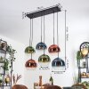 Koyoto Lampadario a sospensione, Lampada a sfera, Lampada a sospensione Blu, Verde, Chiaro, Ramato, 6-Luci