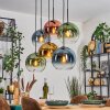 Koyoto Lampadario a sospensione, Lampada a sfera, Lampada a sospensione Blu, Oro, Verde, Chiaro, Ramato, 6-Luci
