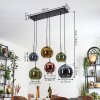 Koyoto Lampadario a sospensione, Lampada a sfera, Lampada a sospensione Blu, Oro, Verde, Ramato, 6-Luci