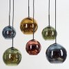 Koyoto Lampadario a sospensione, Lampada a sfera, Lampada a sospensione Blu, Oro, Verde, Ramato, 6-Luci