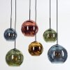 Koyoto Lampadario a sospensione, Lampada a sfera, Lampada a sospensione Blu, Oro, Verde, Ramato, 6-Luci