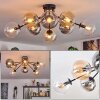 Gastor Plafoniera, Lampada a sfera Ambrato, Chiaro, Grigio fumo, 8-Luci