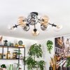 Gastor Plafoniera, Lampada a sfera Ambrato, Chiaro, Grigio fumo, 8-Luci