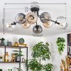 Koyoto Plafoniera, Lampada a sfera 85 cm Ambrato, Chiaro, Grigio fumo, 8-Luci