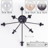 Koyoto Plafoniera, Lampada a sfera 85 cm Ambrato, Chiaro, Grigio fumo, 8-Luci