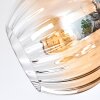 Koyoto Plafoniera, Lampada a sfera 85 cm Ambrato, Chiaro, Grigio fumo, 8-Luci