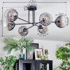 Koyoto Plafoniera, Lampada a sfera 78 cm Chiaro, Grigio fumo, 6-Luci