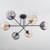 Koyoto Plafoniera, Lampada a sfera 78 cm Ambrato, Chiaro, Grigio fumo, 6-Luci