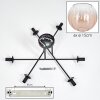 Koyoto Plafoniera, Lampada a sfera 78 cm Ambrato, Chiaro, 6-Luci