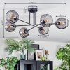 Koyoto Plafoniera, Lampada a sfera 78 cm Grigio fumo, 6-Luci