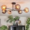 Koyoto Plafoniera, Lampada a sfera 78 cm Ambrato, Grigio fumo, 6-Luci