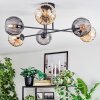 Koyoto Plafoniera, Lampada a sfera 78 cm Ambrato, Grigio fumo, 6-Luci