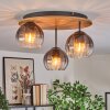 Koyoto Plafoniera, Lampada a sfera Écru, Nero, 3-Luci