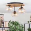 Koyoto Plafoniera, Lampada a sfera Écru, Nero, 3-Luci