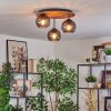 Koyoto Plafoniera, Lampada a sfera Écru, Nero, 3-Luci
