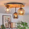 Koyoto Plafoniera, Lampada a sfera 40 cm Écru, Nero, 3-Luci