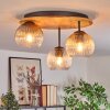 Koyoto Plafoniera, Lampada a sfera 40 cm Écru, Nero, 3-Luci