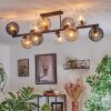 Koyoto Plafoniera, Lampada a sfera Ambrato, Chiaro, Grigio fumo, 10-Luci