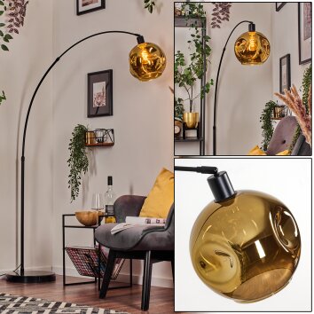 Ripoll Lampada a sfera, Lampada da terra, Lampade ad arco Nero, 1-Luce