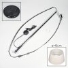 Bassagoda Lampada da terra, Lampade ad arco Cromo, Nero, 1-Luce, Paralume in tessuto