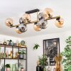 Gastor Plafoniera, Lampada a sfera Oro, Nero, 10-Luci