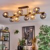 Gastor Plafoniera, Lampada a sfera Oro, Nero, 10-Luci