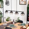 Koyoto Lampadario a sospensione, Lampada a sfera, Lampada a sospensione Chiaro, Grigio fumo, 4-Luci