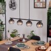Koyoto Lampadario a sospensione, Lampada a sfera, Lampada a sospensione Chiaro, Grigio fumo, 4-Luci