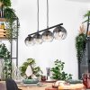 Koyoto Lampadario a sospensione, Lampada a sfera, Lampada a sospensione Chiaro, Grigio fumo, 4-Luci