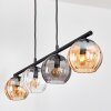 Koyoto Lampadario a sospensione, Lampada a sfera, Lampada a sospensione Ambrato, Chiaro, Grigio fumo, 4-Luci