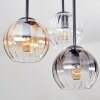 Koyoto Plafoniera, Lampada a sfera Ambrato, Chiaro, Grigio fumo, 5-Luci