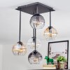 Koyoto Plafoniera, Lampada a sfera Ambrato, Chiaro, Grigio fumo, 5-Luci
