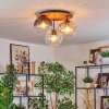 Koyoto Plafoniera, Lampada a sfera Écru, Nero, 3-Luci