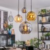 Ripoll Lampadario a sospensione, Lampada a sfera, Lampada a sospensione a cluster Ambrato, Cromo, Oro, Grigio fumo, 4-Luci