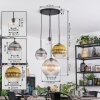 Koyoto Lampadario a sospensione, Lampada a sfera, Lampada a sospensione a cluster Ambrato, Oro, Chiaro, Grigio fumo, 4-Luci