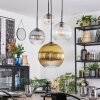 Koyoto Lampadario a sospensione, Lampada a sfera, Lampada a sospensione a cluster Ambrato, Oro, Chiaro, Grigio fumo, 4-Luci