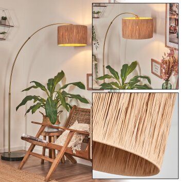 Granja Lampada da terra, Lampade ad arco Ottone, Nero, 1-Luce