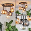 Koyoto Plafoniera, Lampada a sfera 45 cm Ambrato, Chiaro, Grigio fumo, 5-Luci