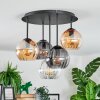 Koyoto Plafoniera, Lampada a sfera 45 cm Ambrato, Chiaro, Grigio fumo, 5-Luci