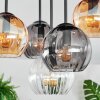 Koyoto Plafoniera, Lampada a sfera 45 cm Ambrato, Chiaro, Grigio fumo, 5-Luci