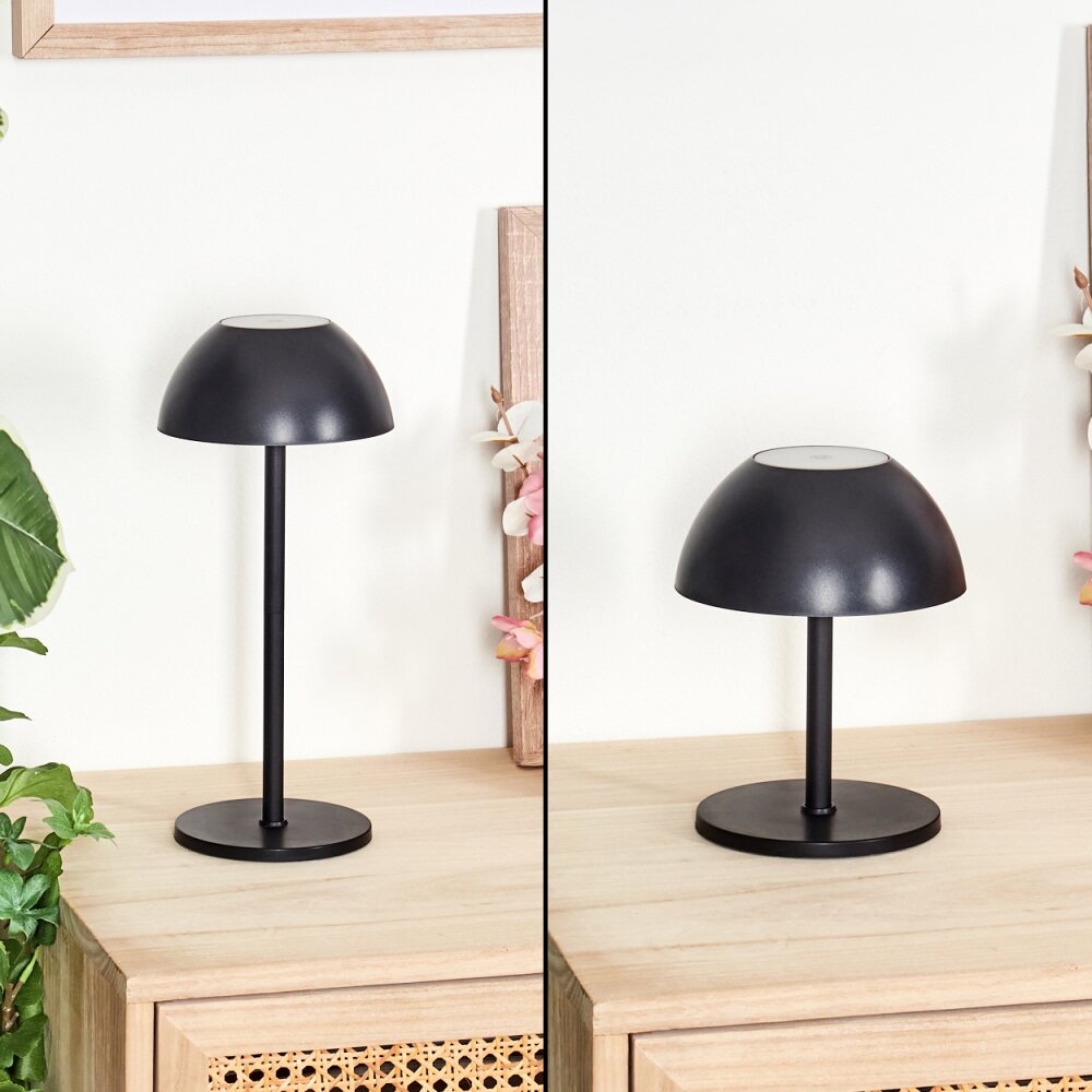 Laken Lampada da tavolo per esterno, Illuminazione bagno, Lampada da tavolo LED Nero, 1-Luce
