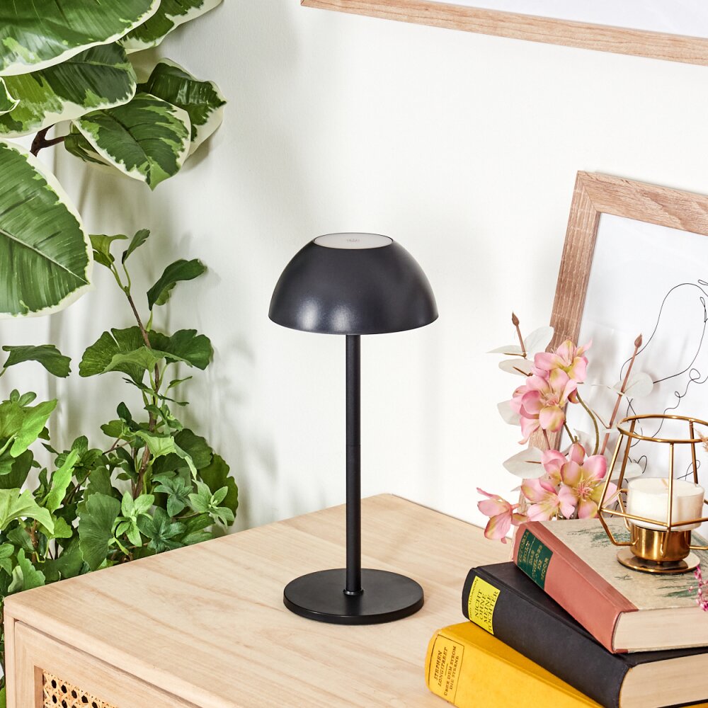 Laken Lampada da tavolo per esterno, Illuminazione bagno, Lampada da tavolo LED Nero, 1-Luce