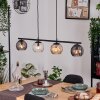 Koyoto Lampadario a sospensione, Lampada a sfera, Lampada a sospensione Ambrato, Chiaro, Grigio fumo, 4-Luci